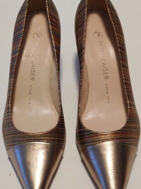 Peter Kaiser Womens PK 4.5 US 7 Euro 37.5 Ristal Suede and Leather Pumps...